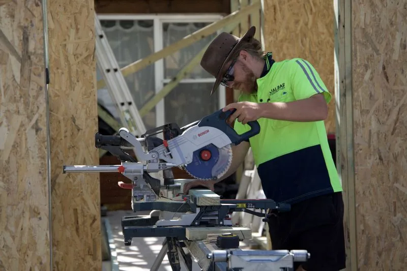 JALBAR Constructions team working on a Newcastle build site
