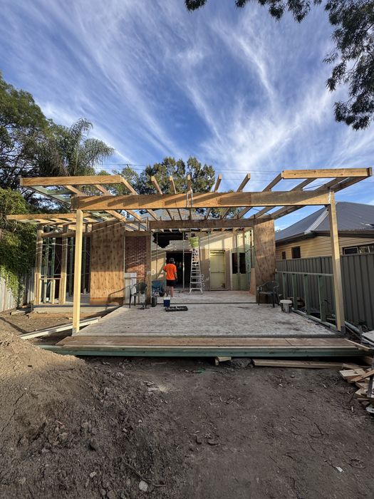 JALBAR Constructions team on a Newcastle residential renovation site